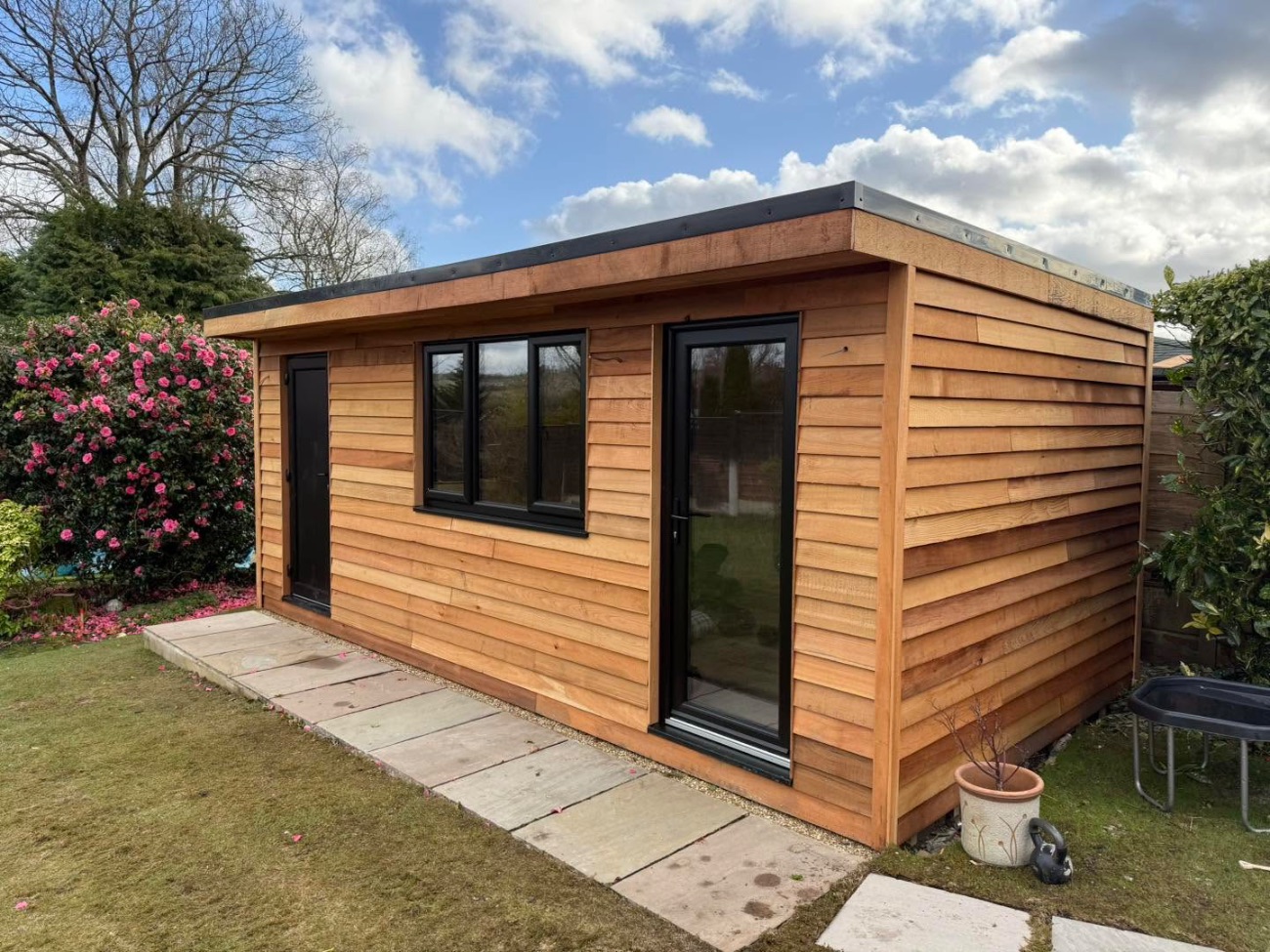 Cedar clad garden room